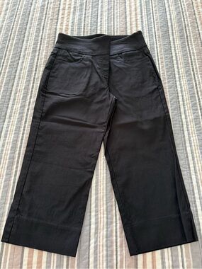 Ruby Rd. Black Petite Pants with Gold Logo Tag